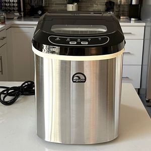 Igloo portable countertop ice-maker in stainless steel & black. Works great.